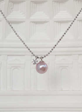 S925银天然淡水珍珠项链