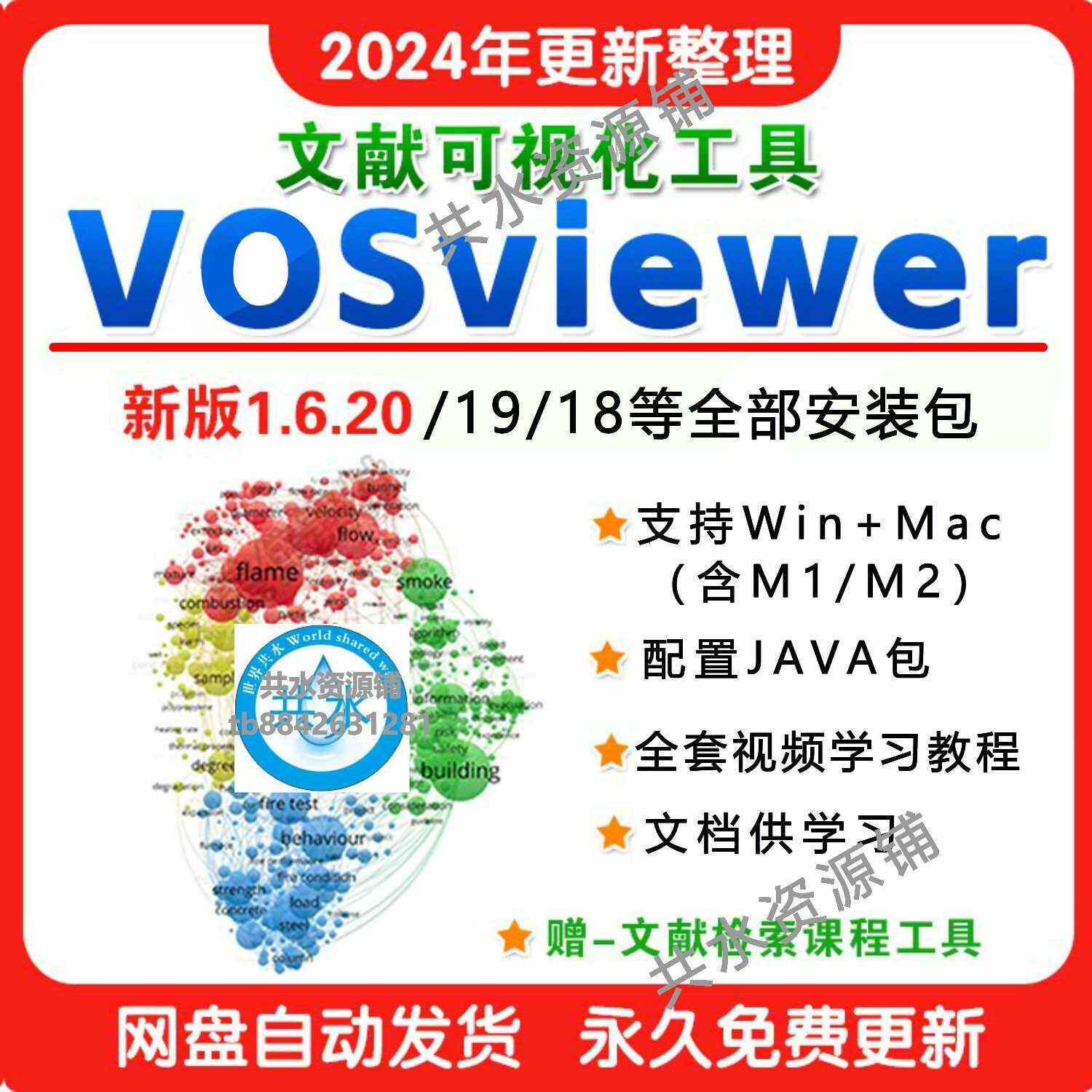 vosviewer安装包+安装教程 赠文献可视化视频教程 支持win/mac