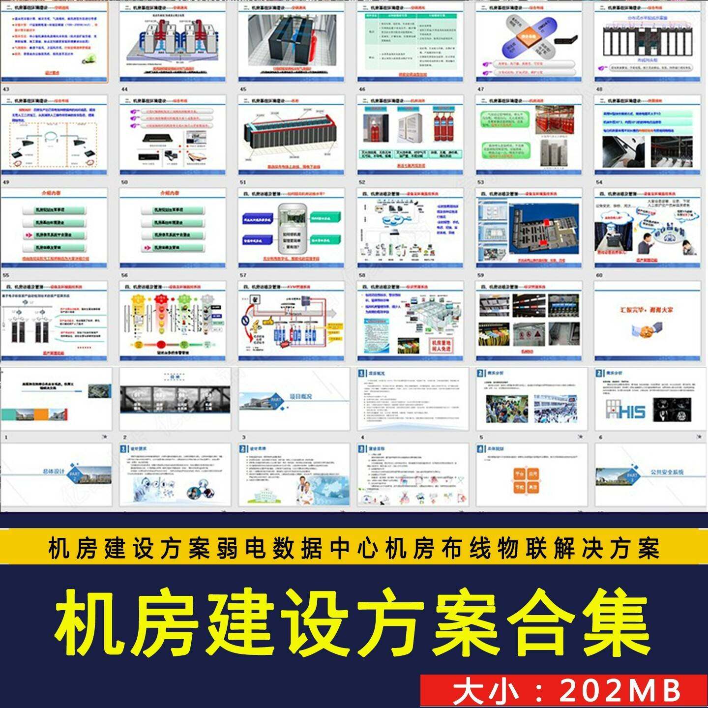 新选30个机房建设方案弱电数据中心机房布线物联解决方案设计素材
