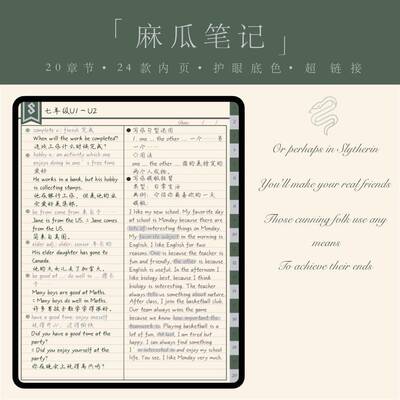 竖版iPad电子手账笔记本模板错题安卓goodnotes/notability