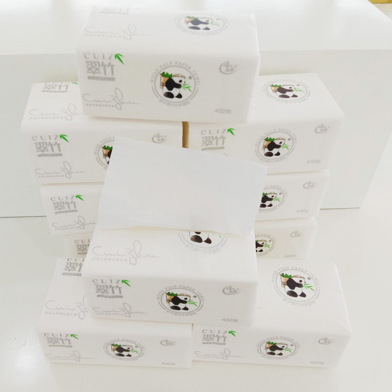 翠竹商超同款熊猫木浆娇子翠竹20包432张