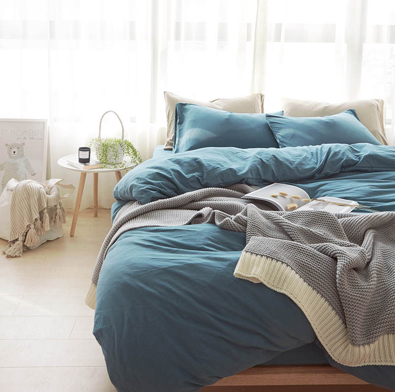 32支百隆色纺纱 纯针织棉四件套素色纯棉天竺棉床品t恤衫面料裸睡