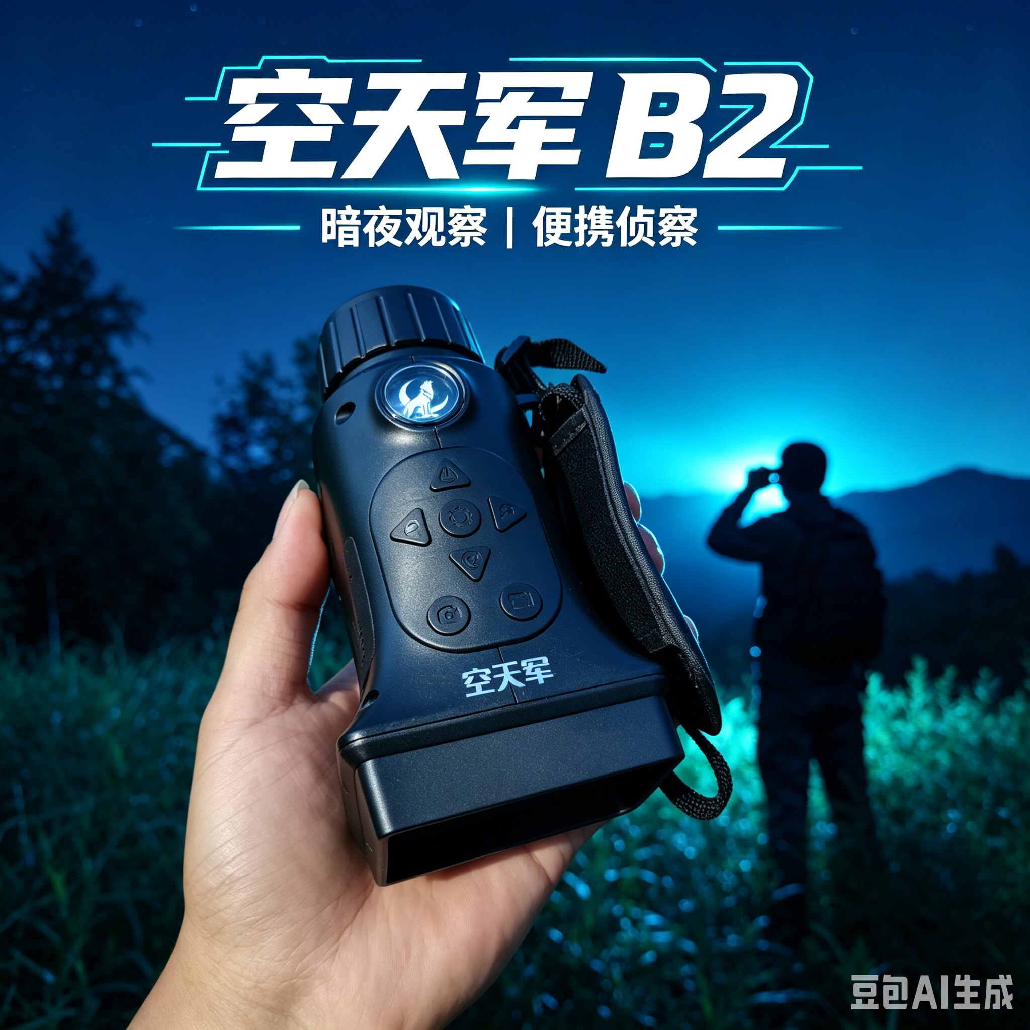 空天军B2全彩单筒夜视仪骑士户外正品微光星光夜视望远镜
