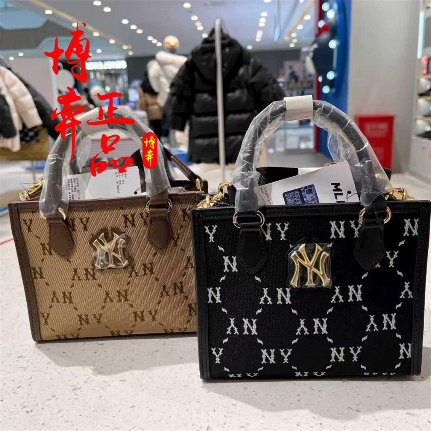 MLB儿童手拎包26新春新款钻石老花斜挎包休闲洋气单肩包7ACRM036N