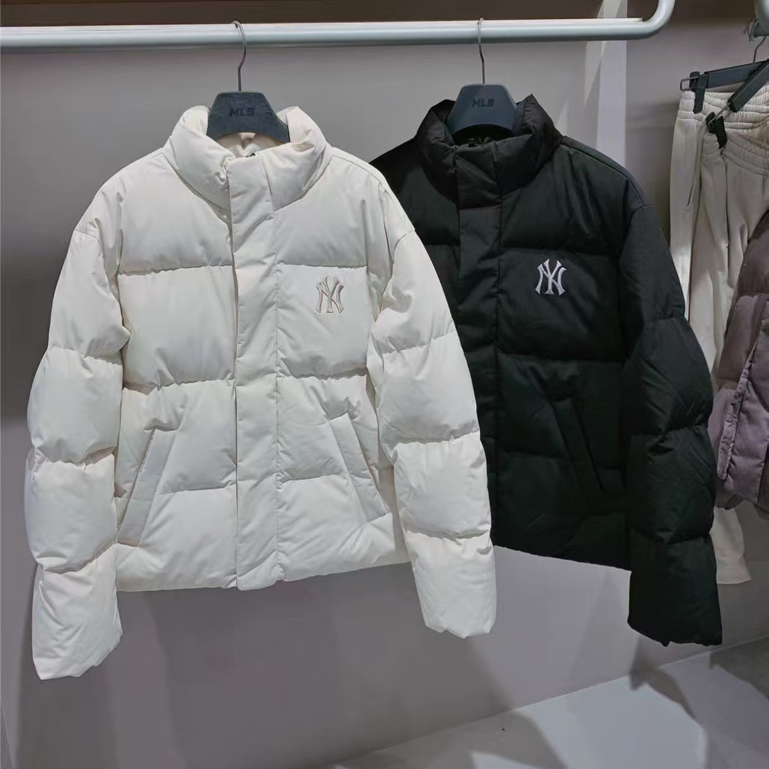 MLB25新款羽绒服男女情侣老花大标鹅绒防水运动棉羽外套3ADJM1256