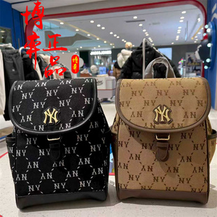 MLB 26新春款男女童潮奢复古钻石老花可调节肩带双肩包7ABKM046N