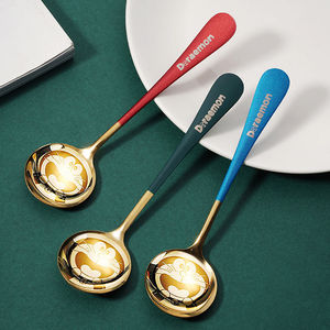 不锈钢星巴勺子叮当猫家用网红精品勺创意ins韩式小勺可爱女神勺