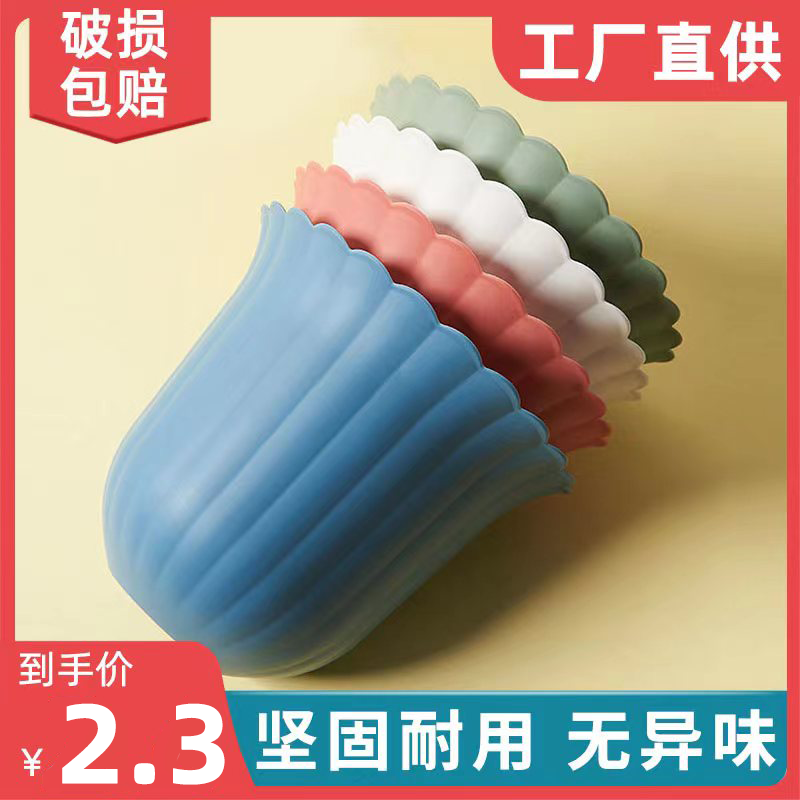 北欧风厨房垃圾桶挂壁式收纳盒花边垃圾桶创意家居用品省力不弯腰