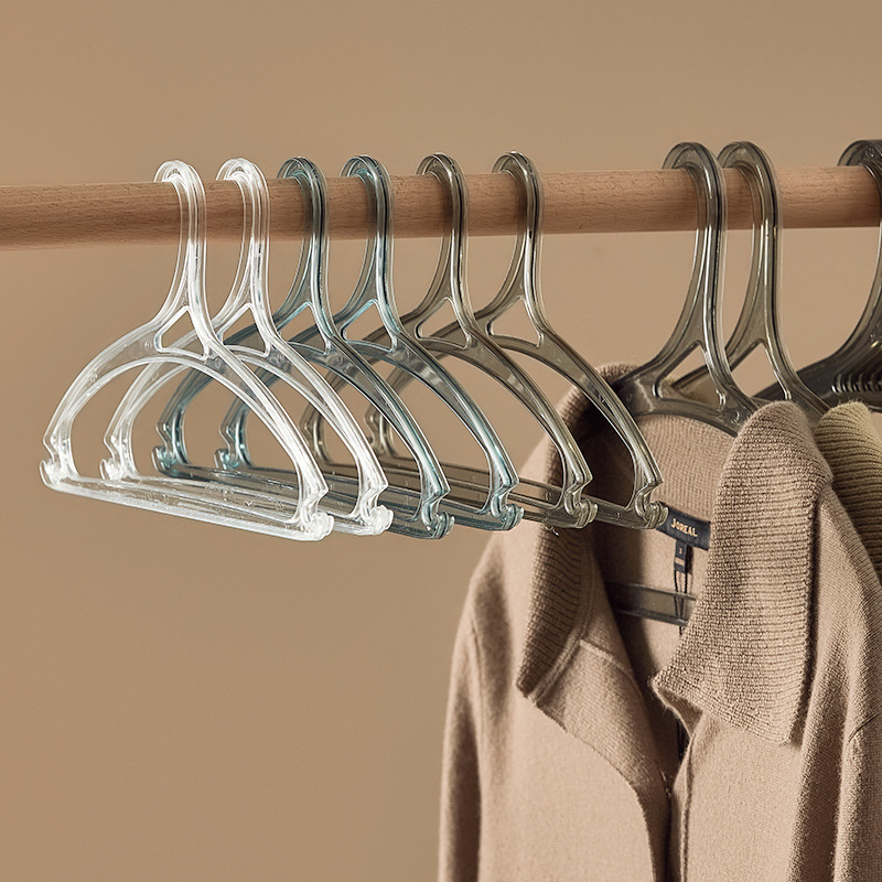 透明无痕衣架晾衣服撑子家用挂衣防滑加粗晒衣撑宿舍塑料衣挂