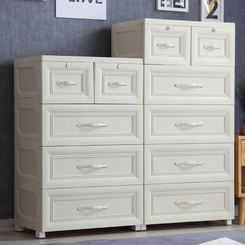 欧式收纳箱抽屉式儿童衣服玩具整理柜子宝宝婴儿多层塑料储物箱盒