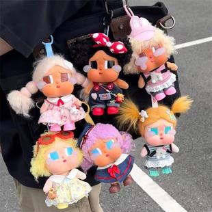 On搪胶毛绒挂件盲盒小女警 Mode 泡泡玛特CRYBABY 哭娃Vacation