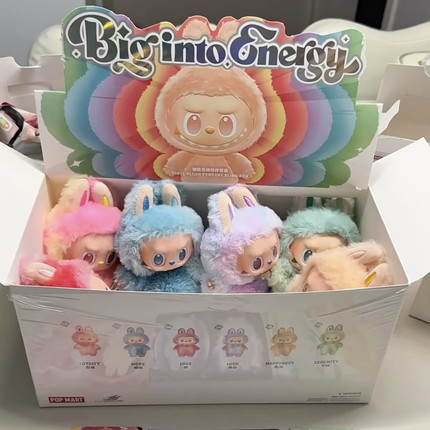 正品泡泡玛特LABUBU拉布布3.0前方高能系列搪胶毛绒挂件盲盒