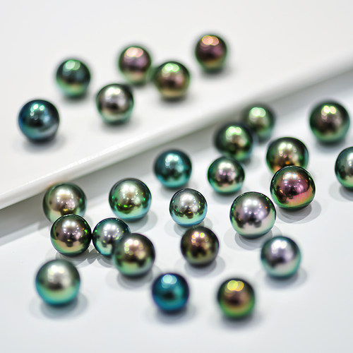 素匠大溪地黑珍珠色标孔雀绿天然