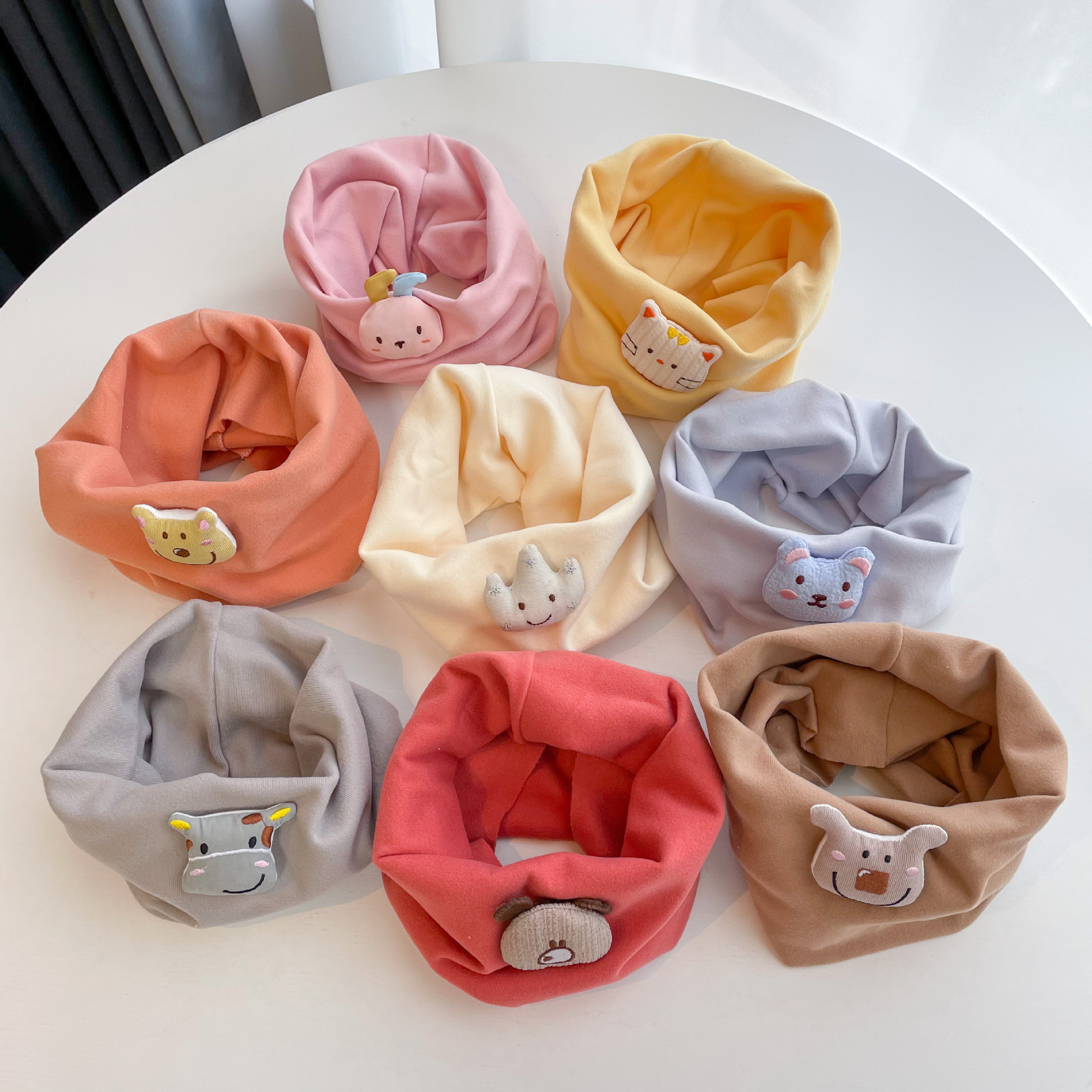 秋冬季儿童婴儿宝宝围脖女童男孩护颈脖套德绒保暖小围巾防风防寒