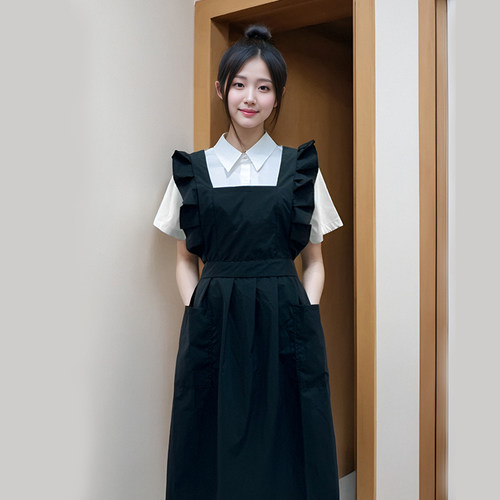 韩版宠物工作服荷叶边围裙
