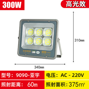 LED投光燈射燈戶外防水200W超亮庭院廣場工地路燈籃球場照明