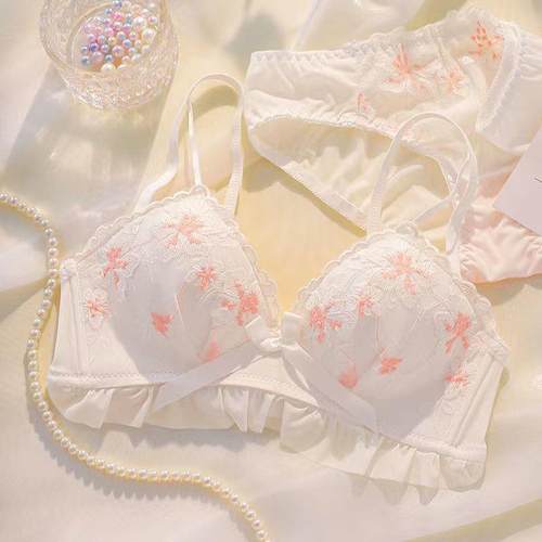 日系少女内衣女套装小胸聚拢无钢圈收副乳上托防下垂调整型文胸罩