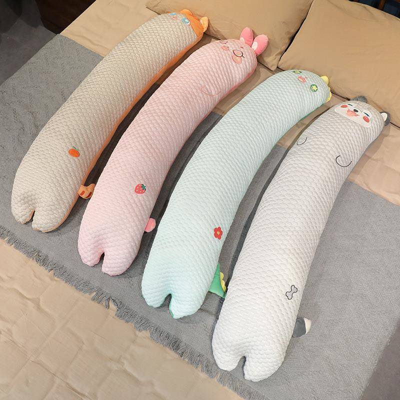 卡通冰豆豆长条枕头床上女生夹腿枕抱睡枕加长枕床头靠背沙发靠枕