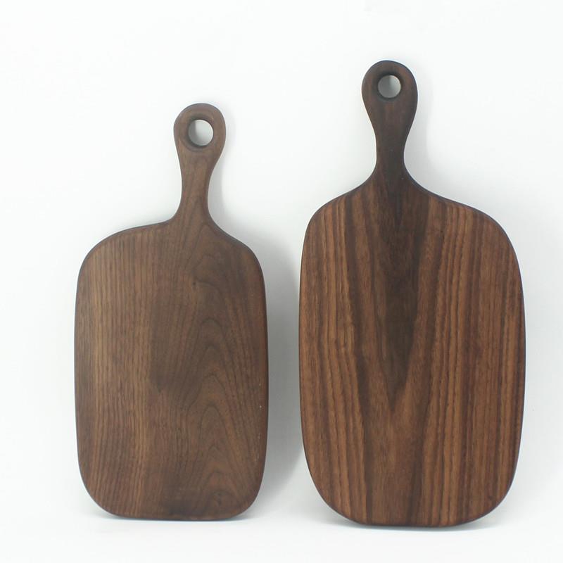 实木面包板黑胡桃木砧板菜板 带手柄悬挂西餐盘 多功能木质切菜板