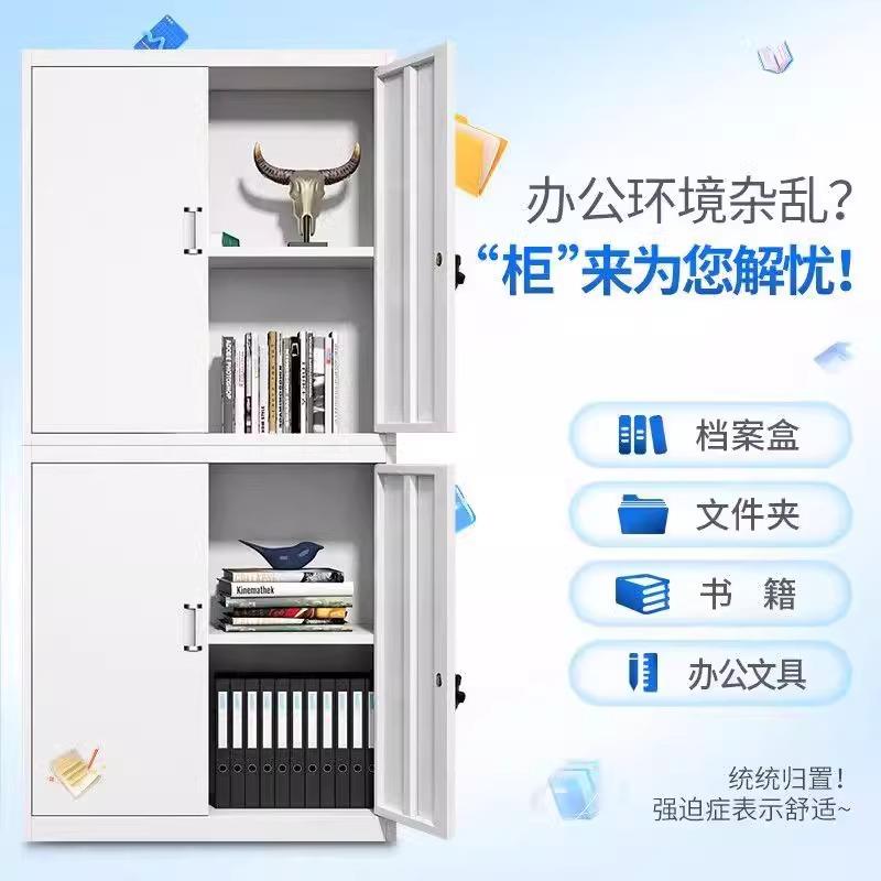 文件柜柜加厚板材财办柜公室资料柜储务凭证柜开门WJG书物柜玻璃