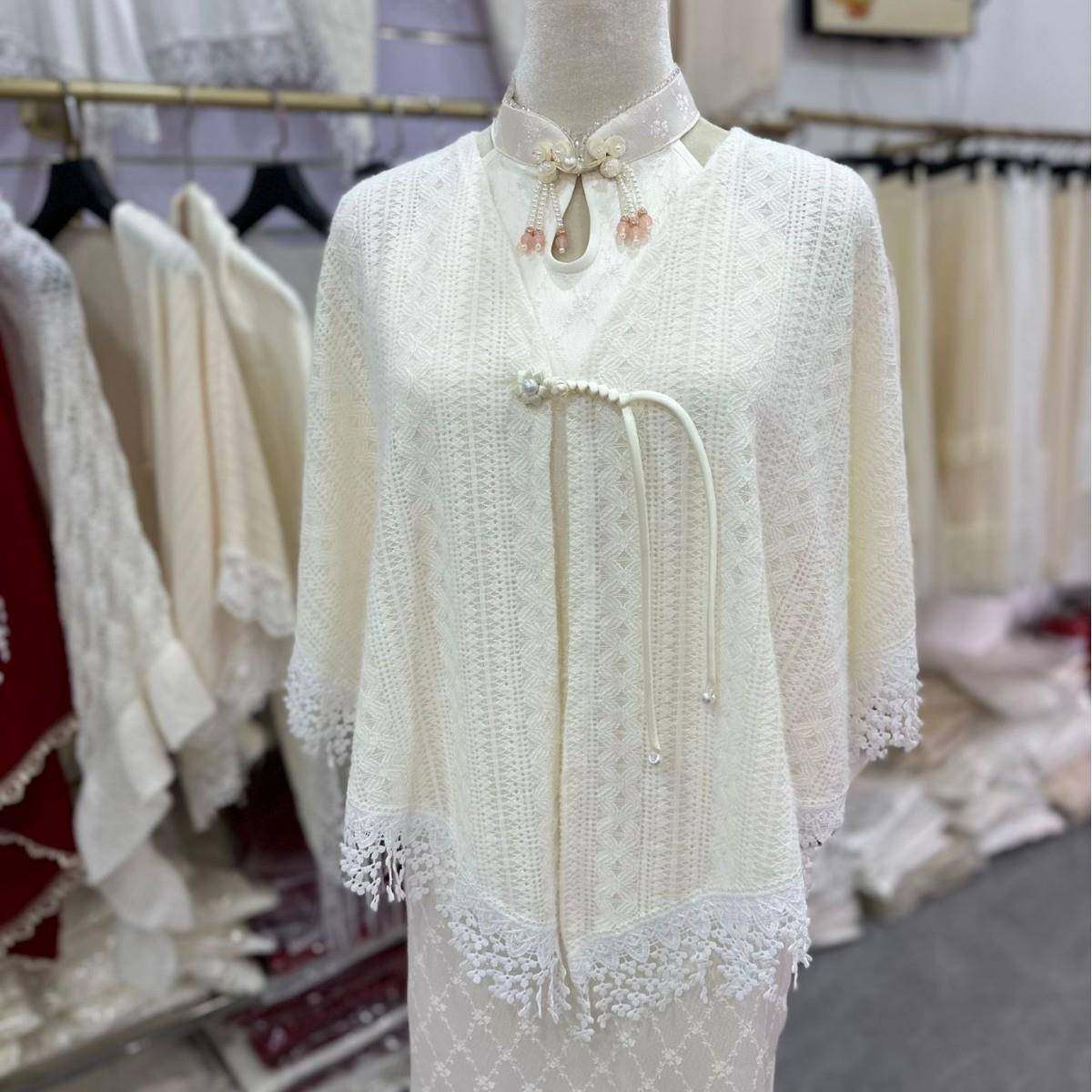 旗袍外搭披肩复古文艺国风开衫薄款空调衫外套配裙新中式防晒外披