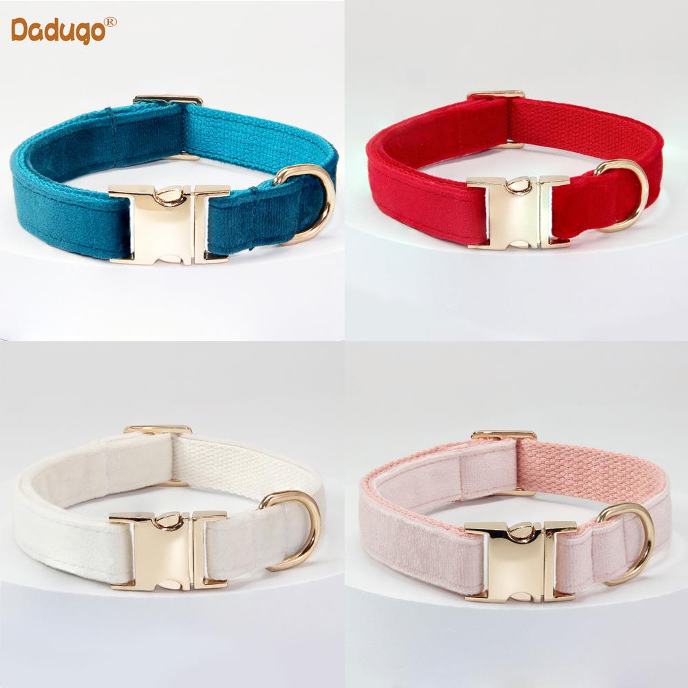 狗狗项圈刻字防丢脖圈金毛狗绳小泰迪可调毛绒颈圈中大型犬牵引绳