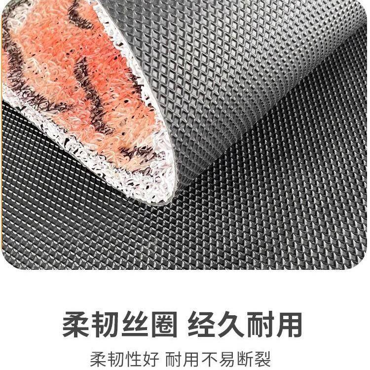 丝圈地垫卡通踏福入户玄关进门口地垫方格福气满满室内外地垫耐磨