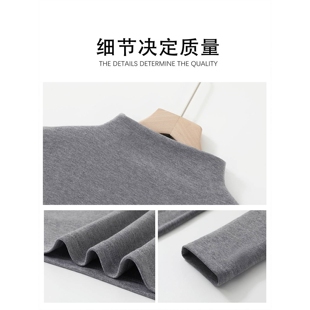 灰色中长款打底衫加长内搭女款秋冬季包臀遮屁股上衣加绒加厚t恤