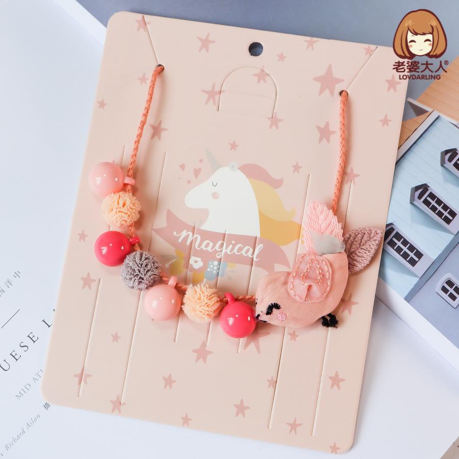 老婆大人小鸟果实网纱球球糖果花环公主项链儿童项饰童装店饰品