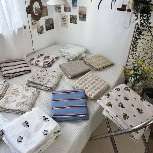 ins全棉碎花被套纯棉卡通双人200x230单件被罩150x200cm单品被套