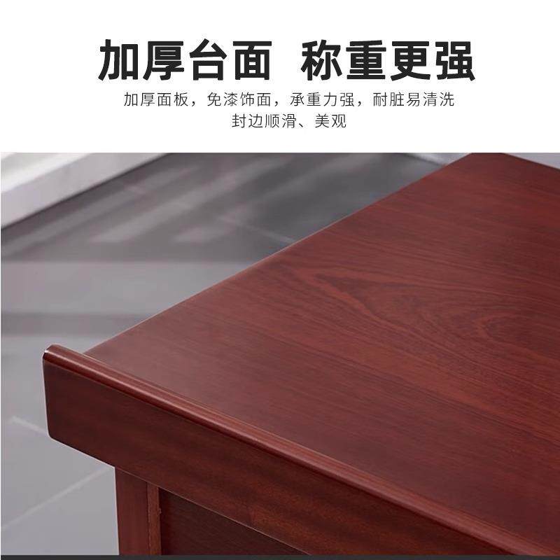新中式油漆工艺会议桌加厚实木开会培训桌长条形现代简约会议桌椅