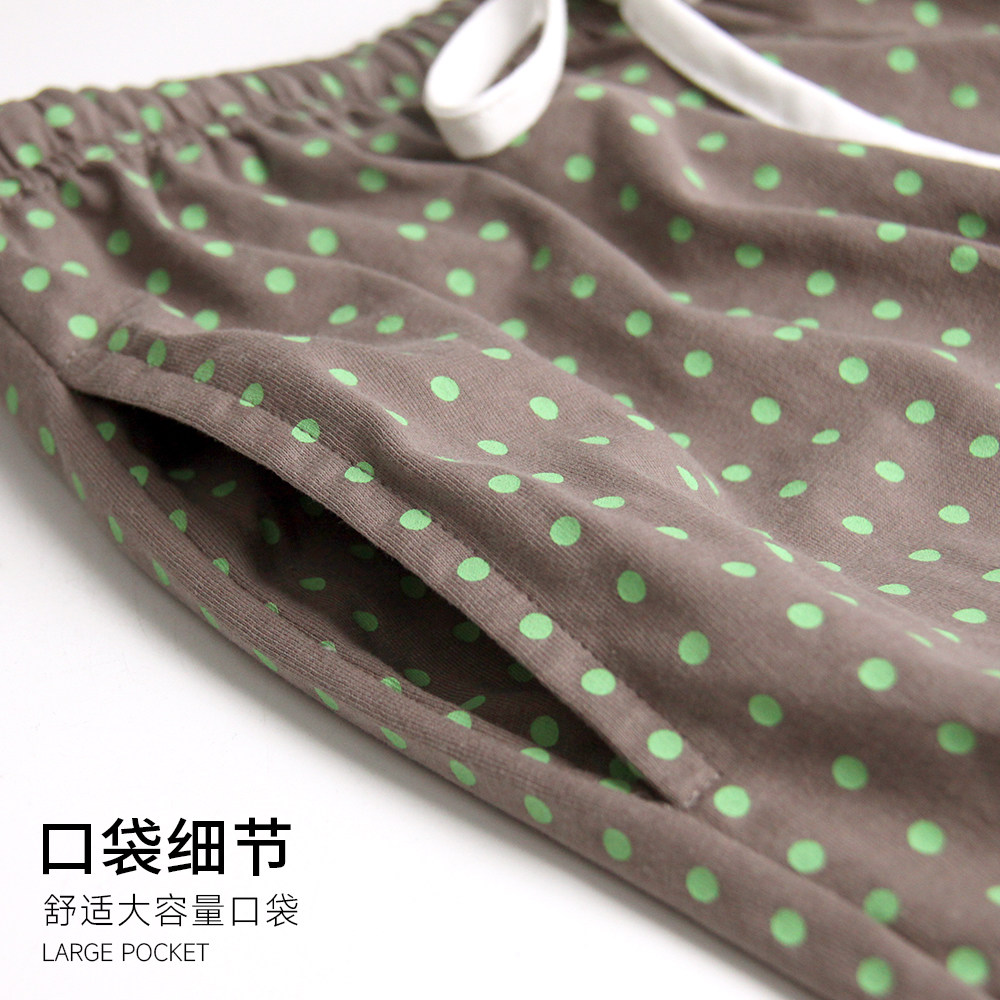 顶瓜瓜纯棉女长裤抽绳睡裤春秋夏季全棉柔软宽松休闲可外穿家居裤