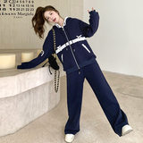现货25年春款蕾丝蝴蝶结连帽卫衣两件套2C289-2505-P165-K239，女装套装/套裙，2C289