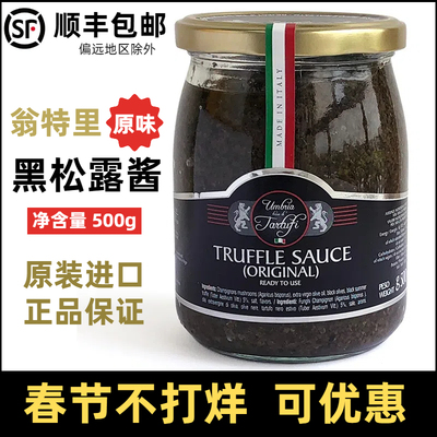 翁特里黑松露酱500克黑松露味调味酱TDA意大利进口商酱料UMBRIA