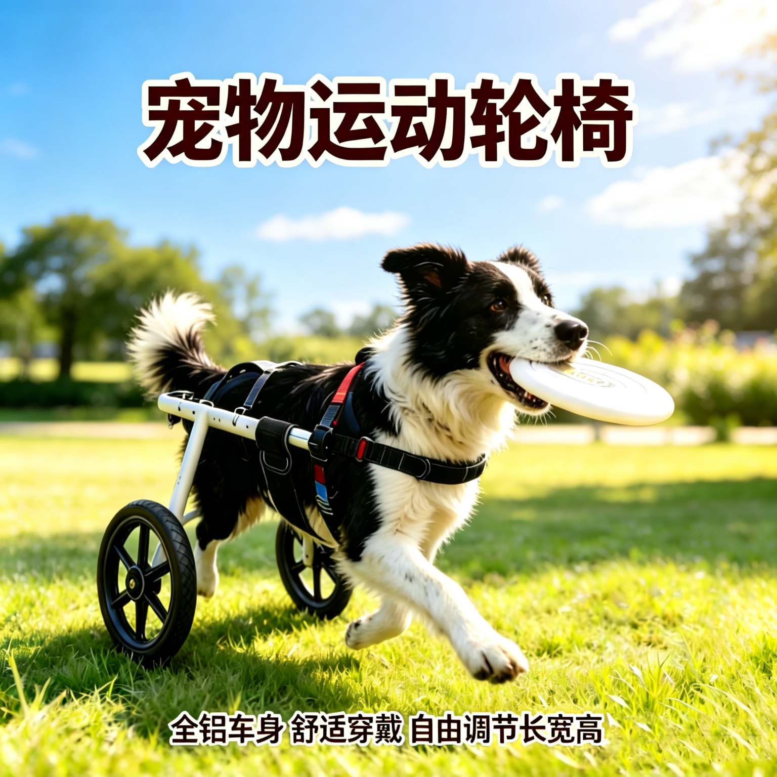 中大型狗后肢瘫痪康复代步轮椅