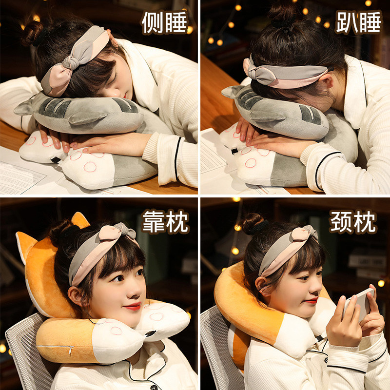 睡觉抱枕学生教室可爱趴睡枕特价