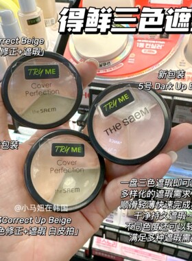 韩国thesaem得鲜三色遮瑕膏隐形