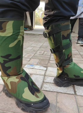 库存新99大花户外丛林护腿户外登山防护蚊虫防蛇咬粘贴卡扣护腿脚