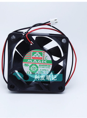 正品MAGIC MGA6024XR-O25 6025 24V风扇 0.17A 6CM变频器散热风扇
