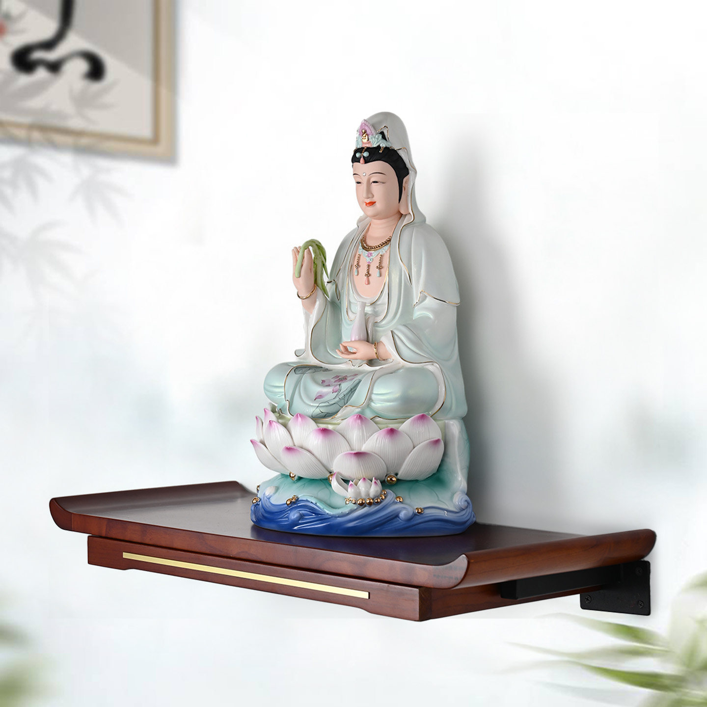 实木神台架子观音菩萨佛像供座台