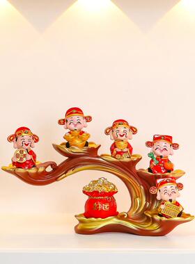 全国潮流财神小饰品家居客厅酒柜入口电视柜装饰乔迁高档礼品