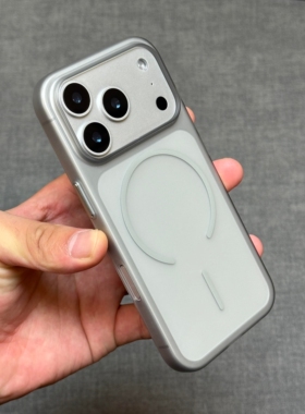 内置磁吸细圈雾面肤感钛灰色适用华为Mate80pro max手机壳mate70/60pro磨砂Pura80荣耀Magic8pro硬壳半透明男