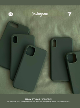 复古墨绿色适用小米11青春版11pro手机壳10s纯色U软壳14Ultra全包13/12直边液态硅胶K70至尊版K60/K50/K40s