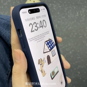 k90p高级宝蓝色适用Note14pro小米13 17p手机壳15Ultra液态硅胶K80红米K70防摔Turbo3防指纹K60软糯civi5男女