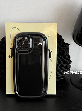 ins椭圆黑色适用14小米13手机壳11青春版12s高级pro肥皂10s亮面civi2/1s气垫囊红米note12pro防摔10a硅胶保护