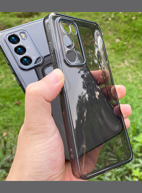 墨水透黑色80适用Pura70华为P50/P60手机壳mate40pro+透明p30全包P40男12直边nova10/11女9防摔8se简约硅胶软