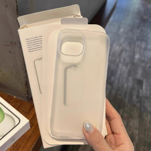 磨砂雾面透白色适用iphone16e苹果17promax简约15手机壳14透黑13mini半透明12防摔11硅胶X全包XS不包镜头软壳