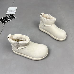 真皮防水羊毛雪地靴女2025冬季 加厚保暖防滑小土豆厚底棉靴潮 新款