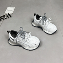 真皮小蛮腰厚底阿甘老爹鞋女2025冬季新款加绒系带休闲运动棉鞋