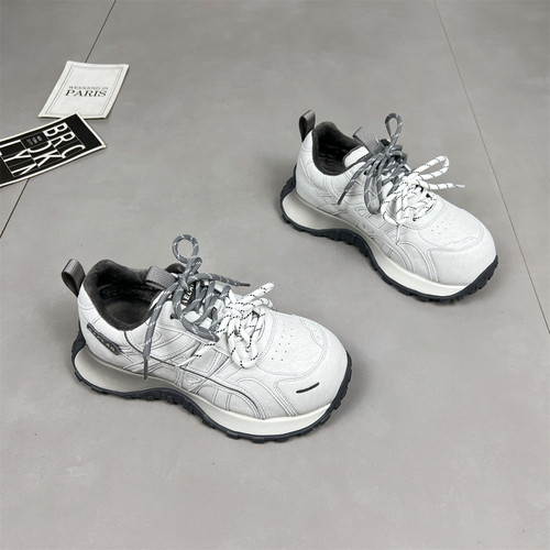 真皮小蛮腰厚底阿甘老爹鞋女